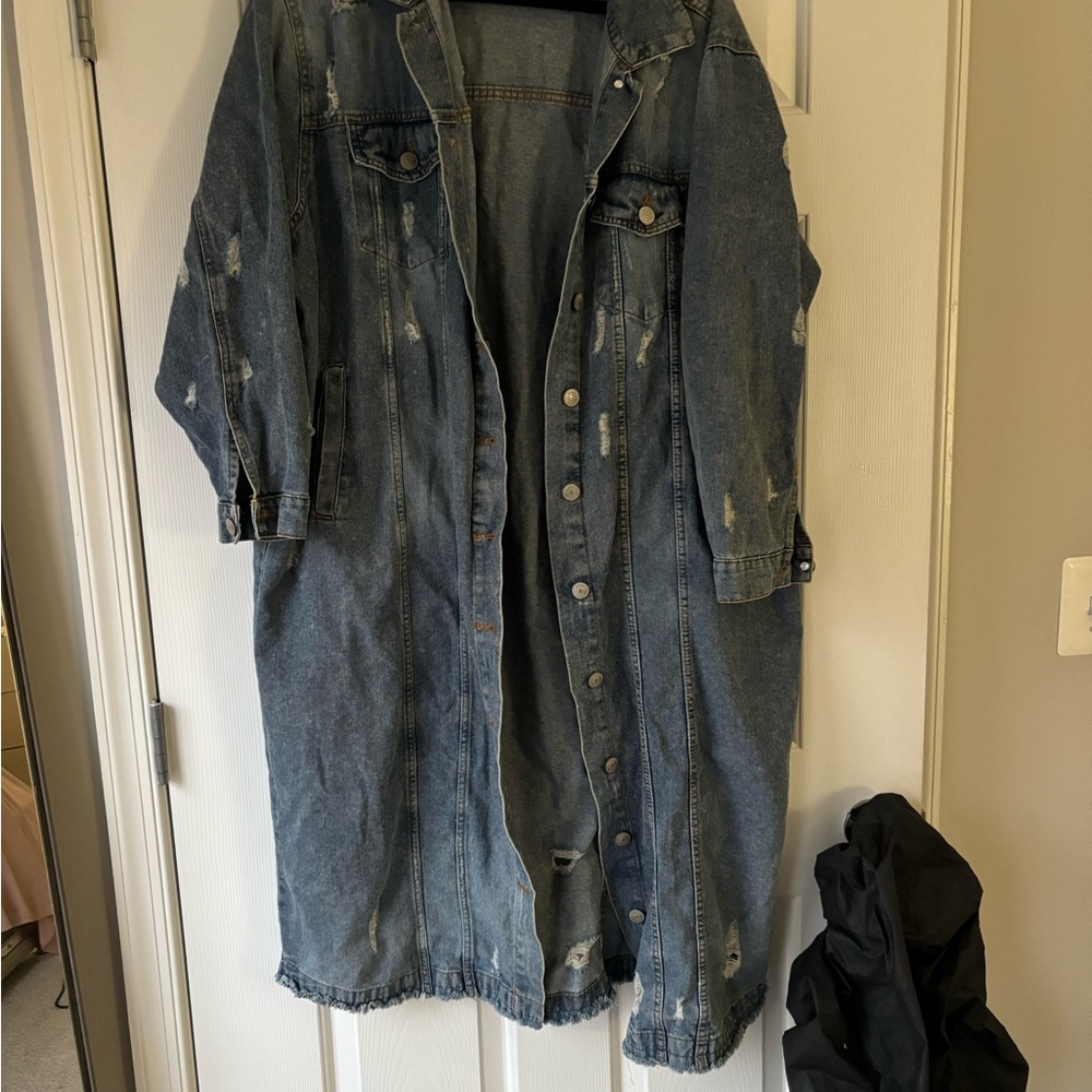 Highway Jeans Distressed Blue Jean Jacket